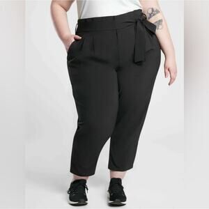 Athleta Pants Womens 24 Black Skyline Paperbag High Rise Commute Travel Work